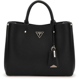 GUESS Damska torebka Meridian II Girlfriend Satchel, Czarny,