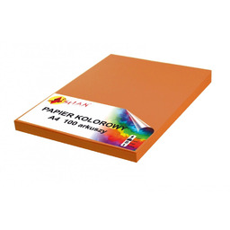 Papier kolorowy A4 120g pomarańczowy 100 arkuszy 1722