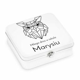 Śniadaniówka metalowa lunch box z nadrukiem dla niej