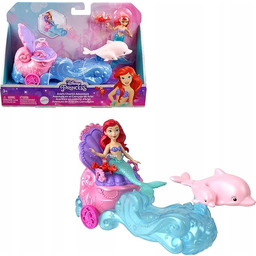 Mattel Ariel Zabawki różowa. Arielka w karocy Lalka