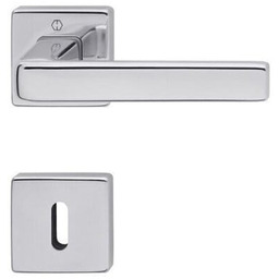 Dublin - Klamki z kwadratowym szyldem, alu polerowane,