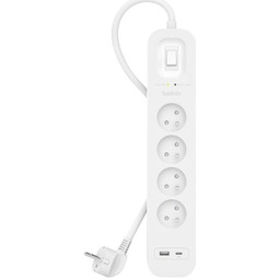 Listwa zasilająca Belkin SurgePlus 4xFR 1xUSB A 1xUSB