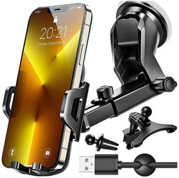 Uchwyt samochodowy do telefonu do auta 3w1 Alogy