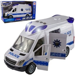 Auto Radiowóz Policja Samochód Van Światło Dźw.