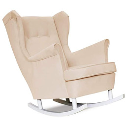 Fotel Uszak BUJANY jasny beż kremowy cielisty dom