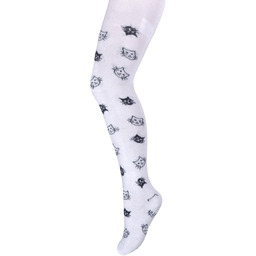 Dziewczęce rajstopy bawełniane dziewczęce białe w Koty Milusie