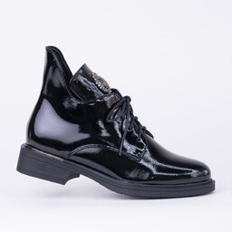 Oficerki półbuty GOODIN GD-FL2068A skóra lakier zdobienie obcas