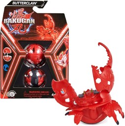 Bakugan Butterclaw Czerwona figurka bitewna transformująca + karty