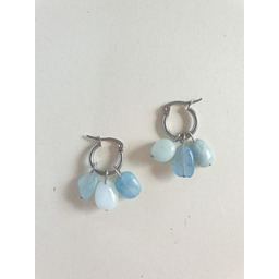 Pakamera Kolczyki TRIO akwamaryn