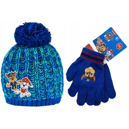 Czapka Zimowa Psi Patrol Chase Marshall Z Pomponem