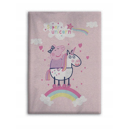 Świnka Peppa Pepa Jednorożec Koc Polarowy 100X140