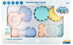 CANPOL BABIES Grzechotka Pastel Pieluszki muślinowe gratis!