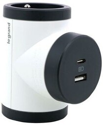 Legrand Rozgałęziacz obrotowy 2xP+Z +USB AC-B/C
