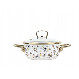 Belis Rondel Emaliowany Z Pokrywą 1,25L 16CM Cream