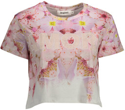 DESIGUAL T-SHIRT Z KRÓTKIM RĘKAWEM RÓŻOWY
