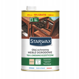 Starwax Olej Ochronny Tek Meble Ogrodowe 1L 43775