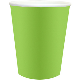 Kubeczki papierowe jasnozielone - 250 ml - 6