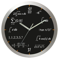 Zegar aluminiowy matematyka #4