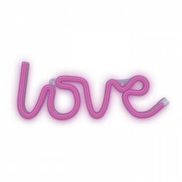 Neon dekoracyjny LED LOVE różowy Bat + USB