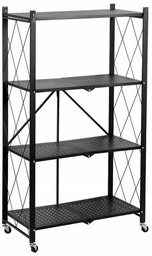 Edinos Czarny mobilny regał metalowy W1-R67
