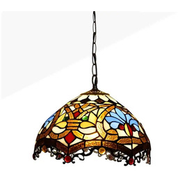 Abruzzo Lampa witrażowa wisząca tiffany Capolavoro ABR-LW-CAPO3 szklana