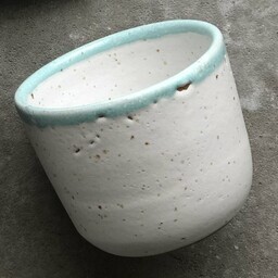 Ceramiczny kubek POTPOTSTUDIO - Ice Blue z turkusowym