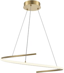 CURVE Lampa wisząca mosiądz H45-325cm 31W LED 2100lm