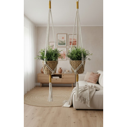 Pakamera Kwietniki makrama ze sznurka zestaw minimalistyczny MKW24