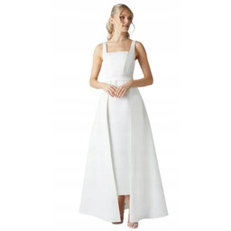 Coast Biała Suknia Ślubna Lini A Z Szerokimi