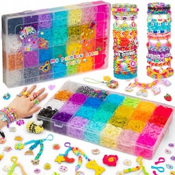 GUMKI DO ROBIENIA BRANSOLETEK DUŻY ZESTAW 6800 ELEMENTÓW