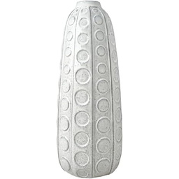 Mikasa Biały wytłaczany wazon ceramiczny w kropki, 15