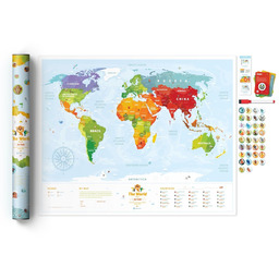 Mapa świata interaktywna, Travel Map Kids Animals