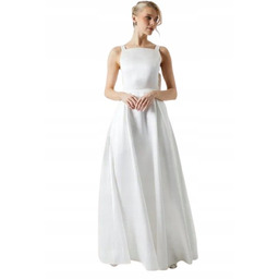 Coast Suknia Ślubna Biała Z Prostym Dekoltem