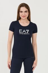 EA7 Granatowy damski t-shirt