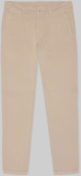 spodnie dresano beżowy slim fit