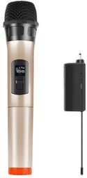 PULUZ Bezprzewodowy mikrofon dynamiczny UHF PU628J 3.5mm (złoty)