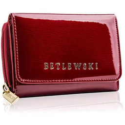 Portfel skórzany BETLEWSKI czerwony ZBPD-BS-930