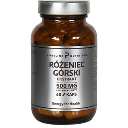 Pureline Nutrition Różeniec górski ekstrakt 500mg, 60 kaps.
