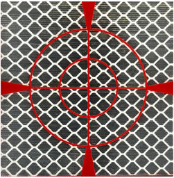 Folia dalmiercza biało-czerwona 60mm x 60mm - 50