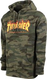 bluza męska THRASHER FLAME LOGO HOODIE Forest Camo