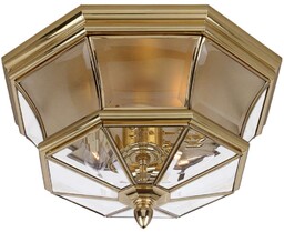 Zewnętrzna LAMPA sufitowa QZ-NEWBURY-F-PB Elstead QUOIZEL rustykalna OPRAWA