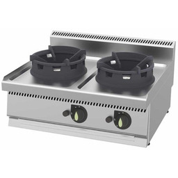 Wok gazowy 2-palnikowy nastawna kuchnia wok linia 700