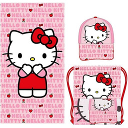 Hello Kitty Różowy ręcznik kąpielowy - marka EAN: