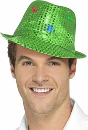 Light Up Sequin Trilby Hat