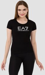 EA7 Czarny damski t-shirt