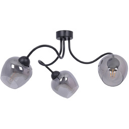 Lumes Czarno-grafitowy trzyramienny żyrandol - 7X A566 Z7-M93