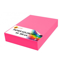 Papier kolorowy A4 80g różowy fluo neon 2144-100