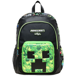 CZARNY PLECAK MINECRAFT Z WYTŁOCZONYM MOTYWEM CREEPERA