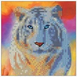 Mozaika diamentowa 5D KIT 20x20cm CENTRUM tygrys 89625