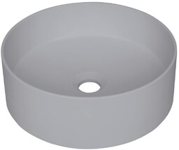 DEANTE Umywalka granitowa nablatowa 36cm SILIA szary metalik
